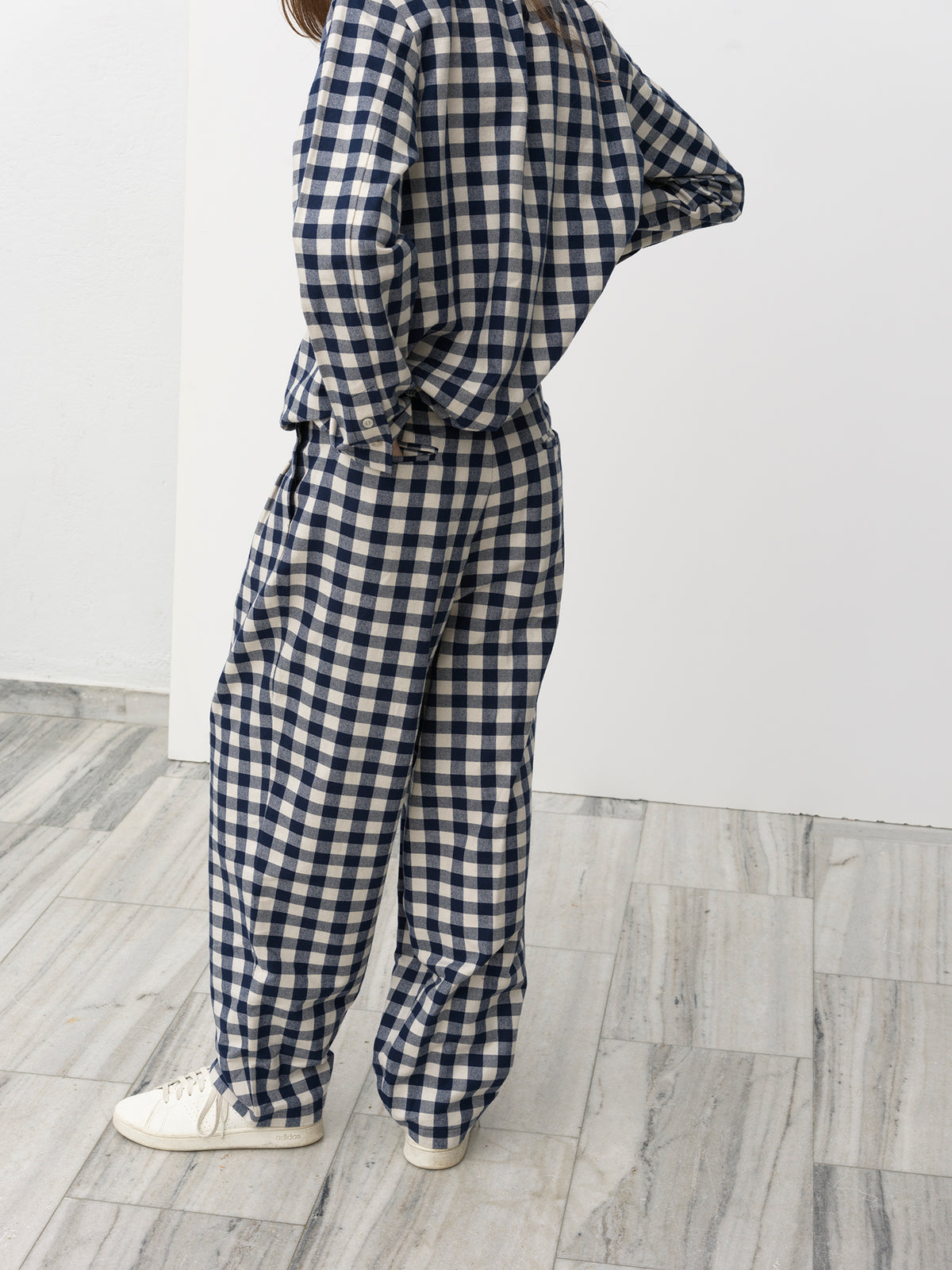 Pebble Blouse .Blue Check