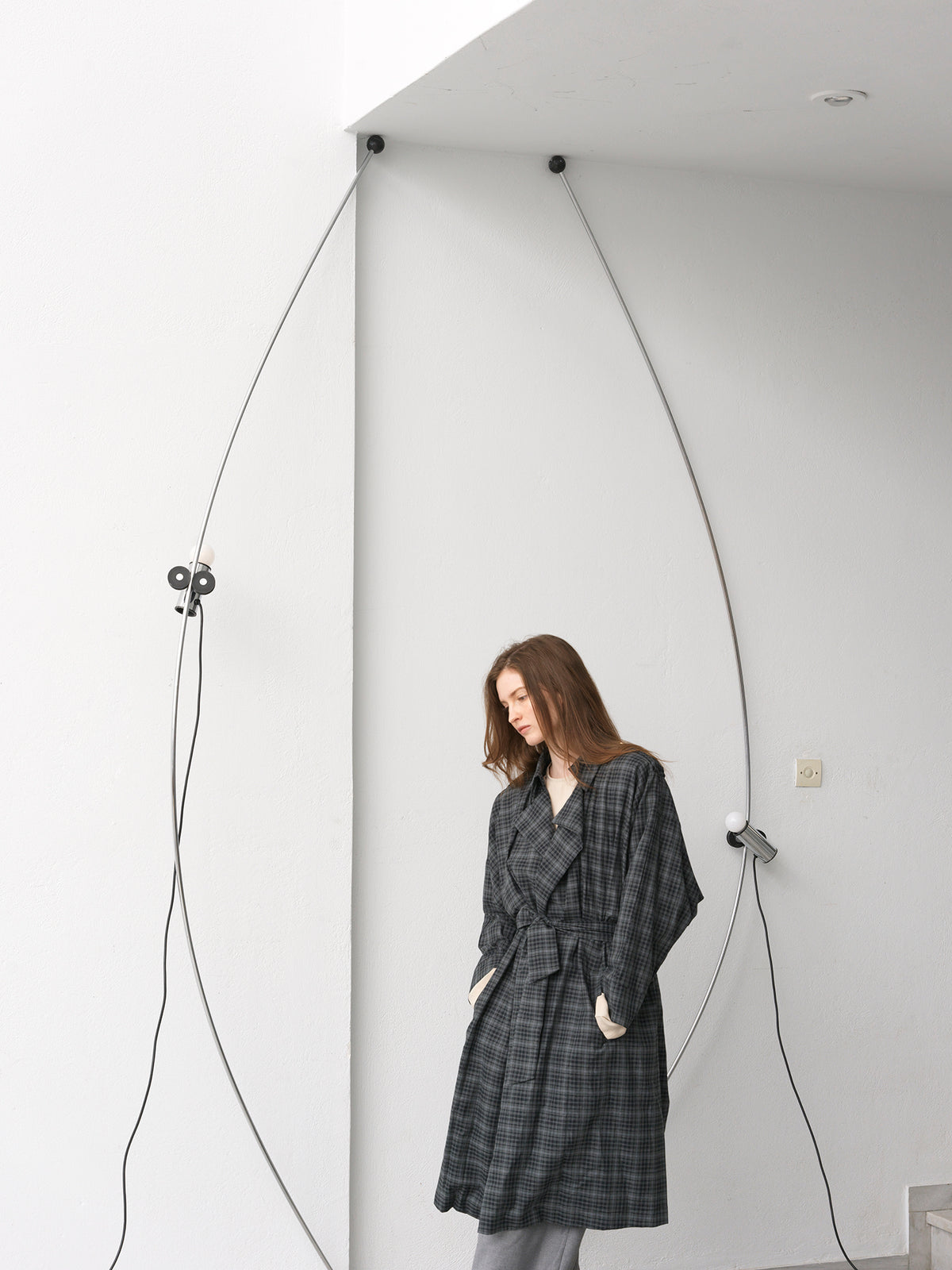 Street Gabardine .Grey Check