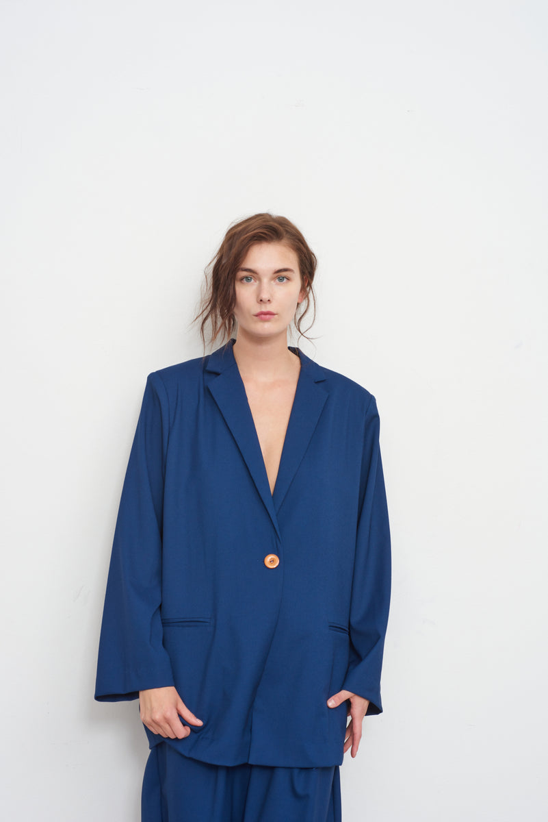 COS Oversized blazer in dark blue