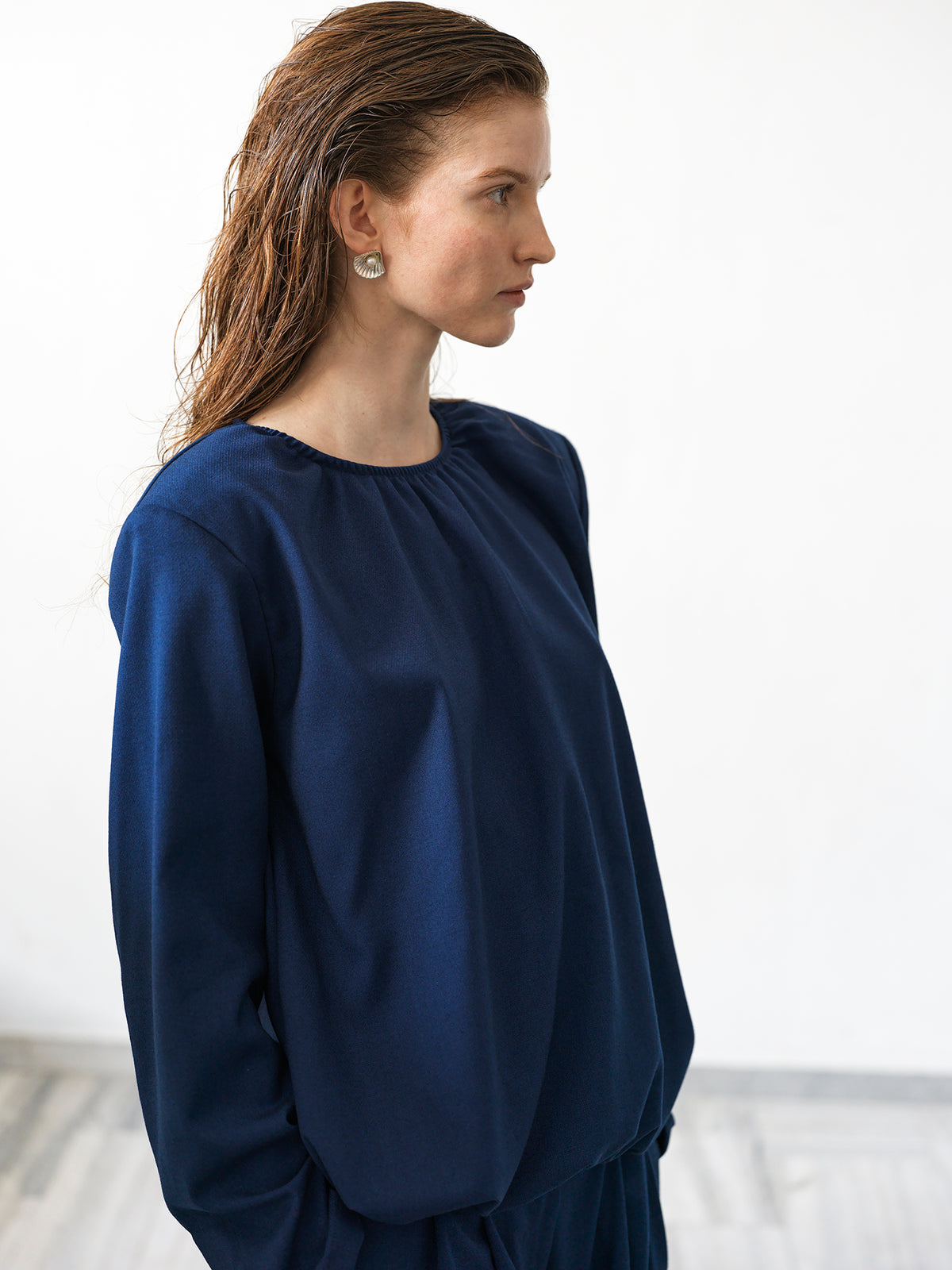 Pebble Blouse .Royal Azure