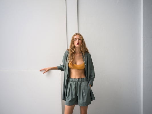 Cord Bermuda. sea-stone green