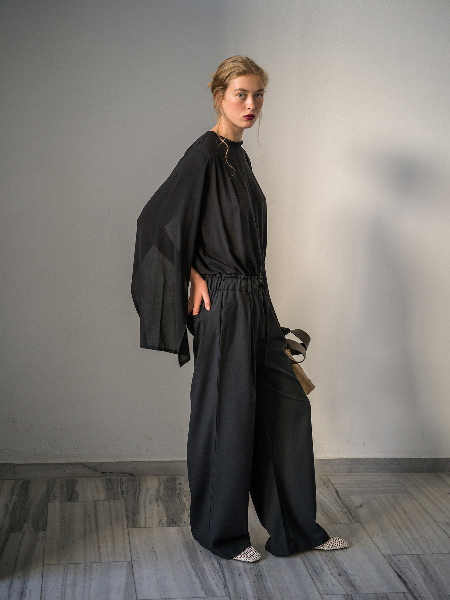 Cord Trousers. black