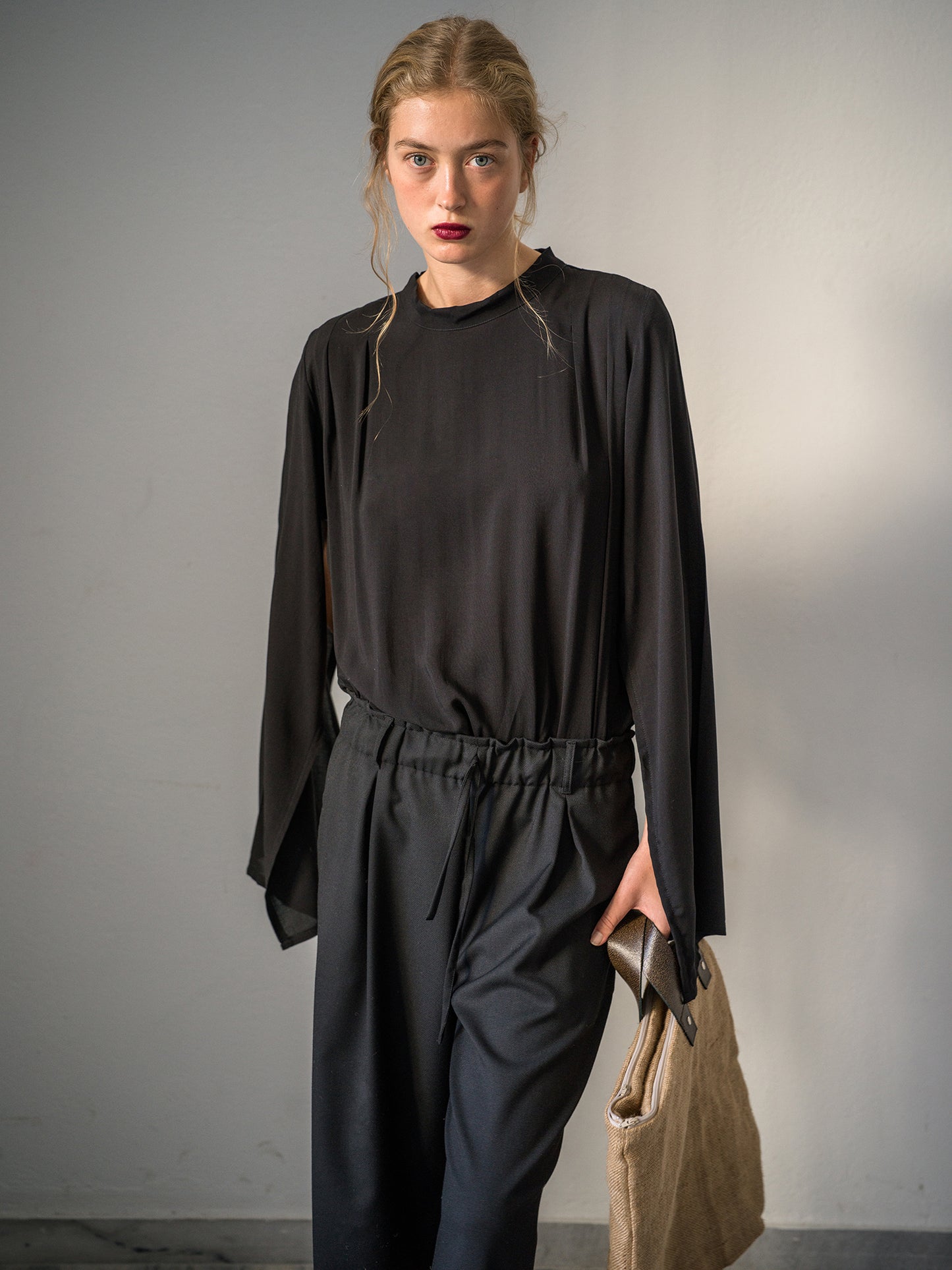 Cord Trousers. black