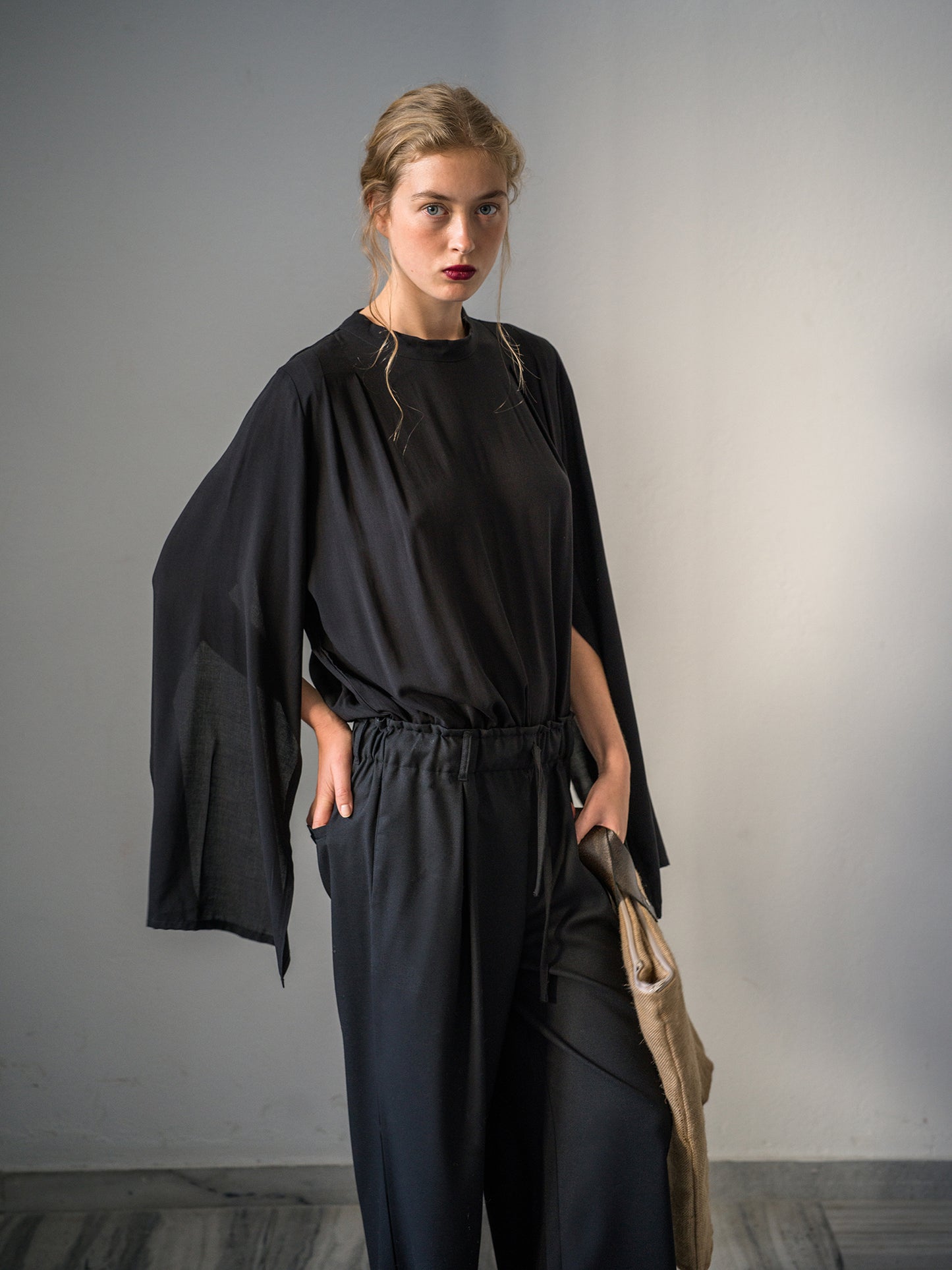 Cord Trousers. black