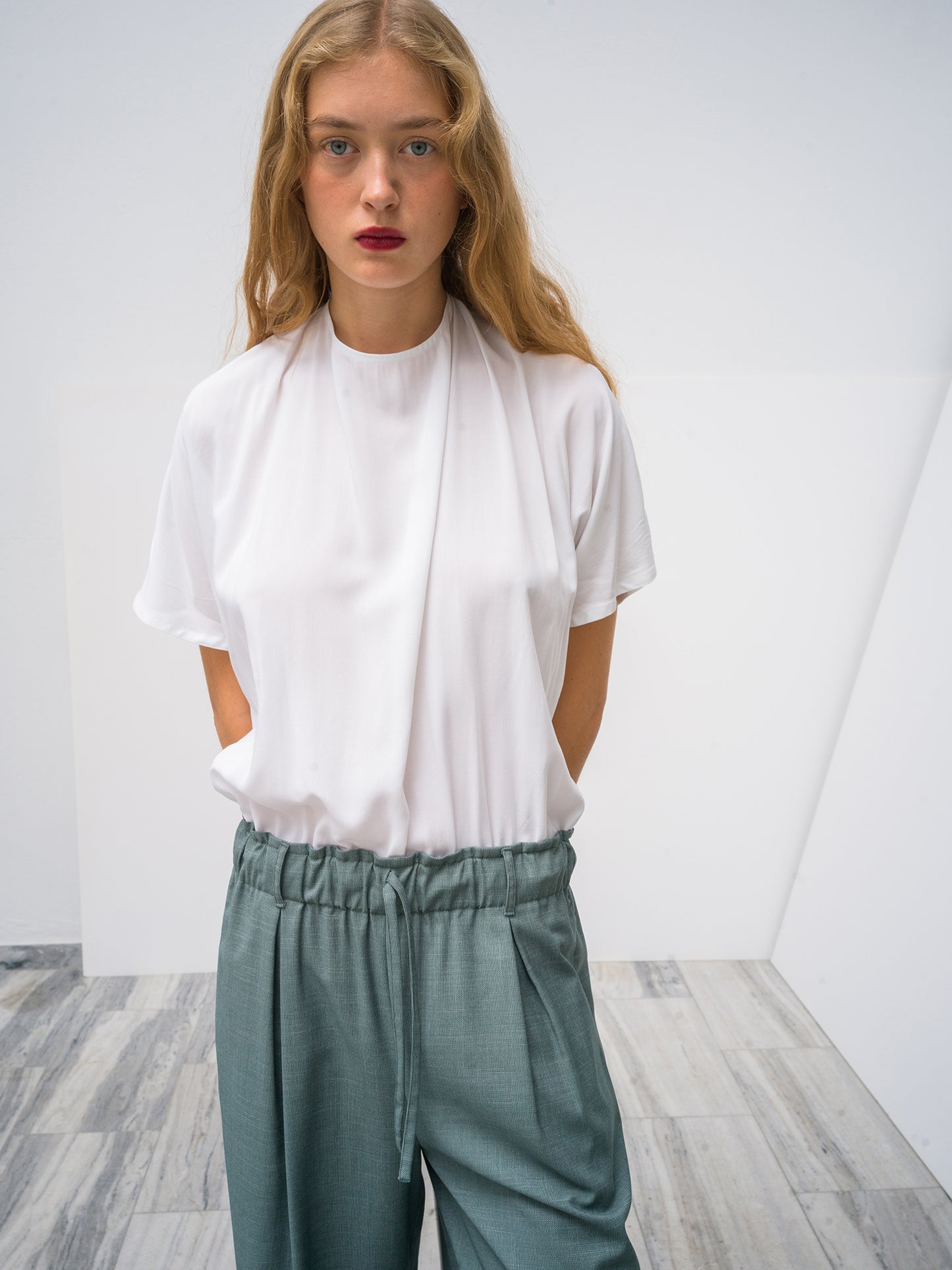 Cord Trousers. sea-stone green