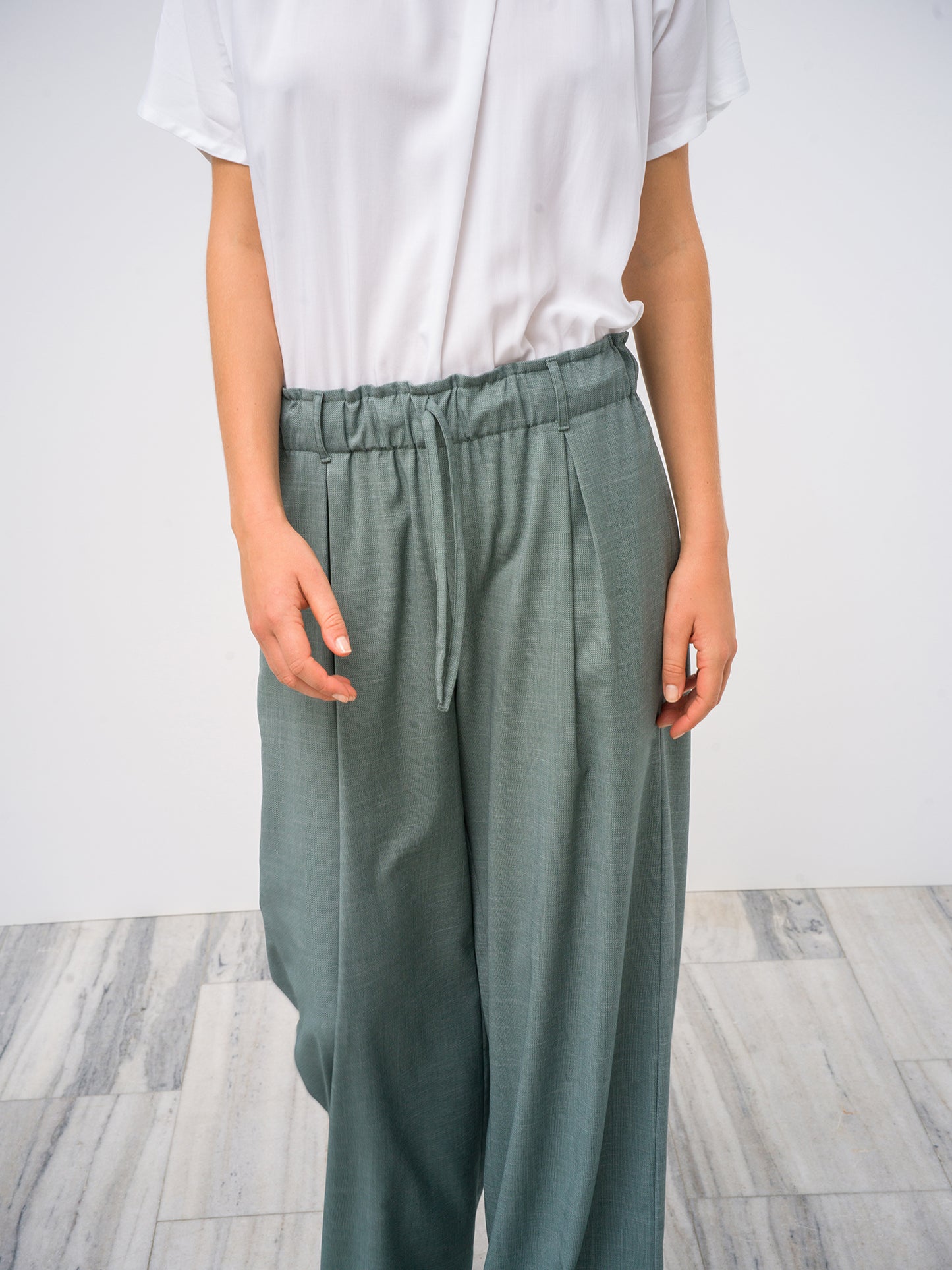 Cord Trousers. sea-stone green