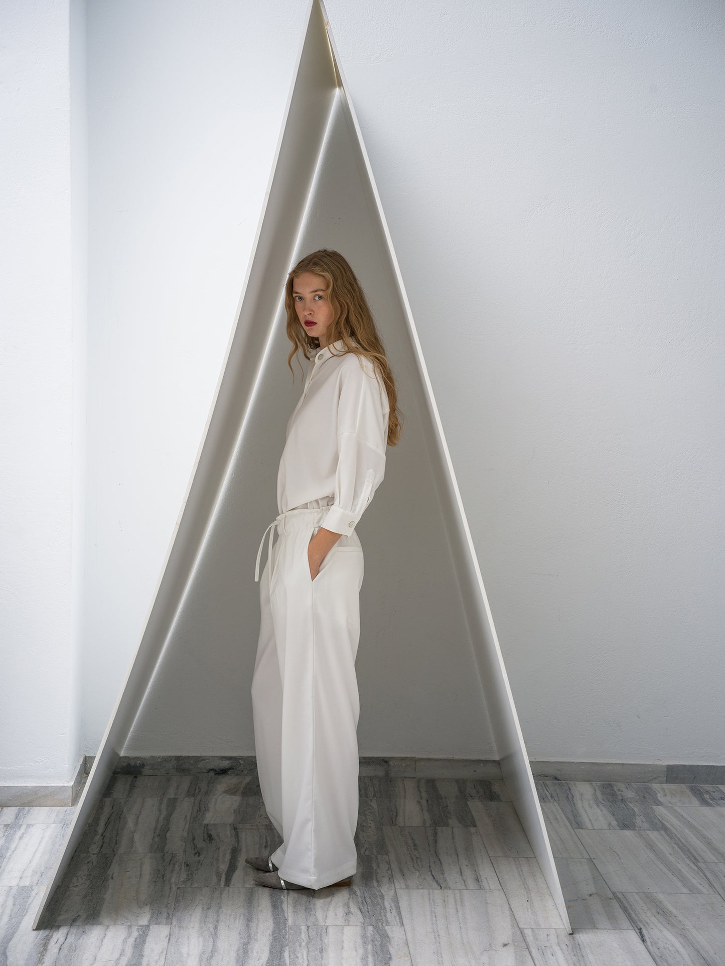Cord Trousers. off white