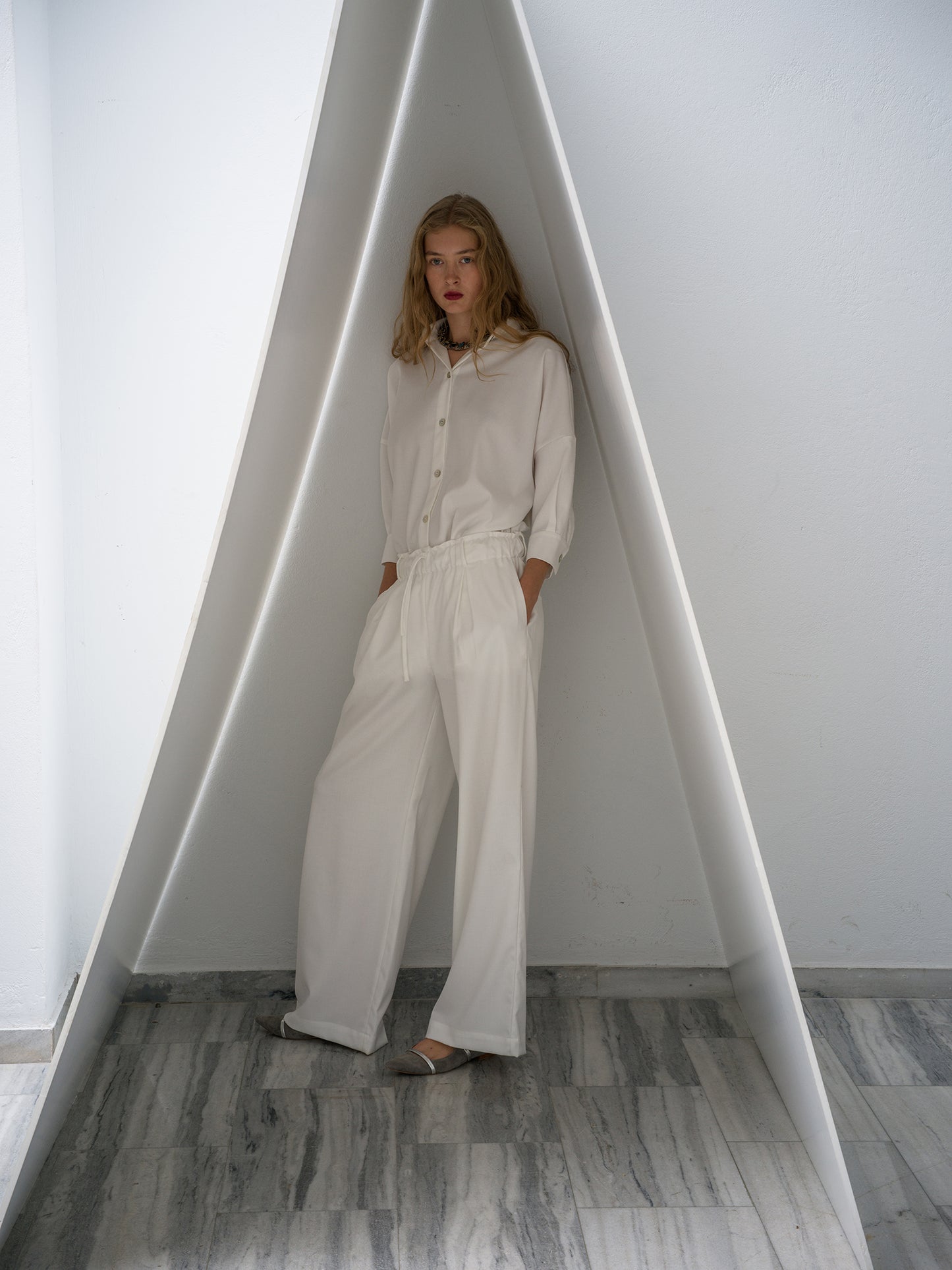 Mother of Pearl Shirt. off white