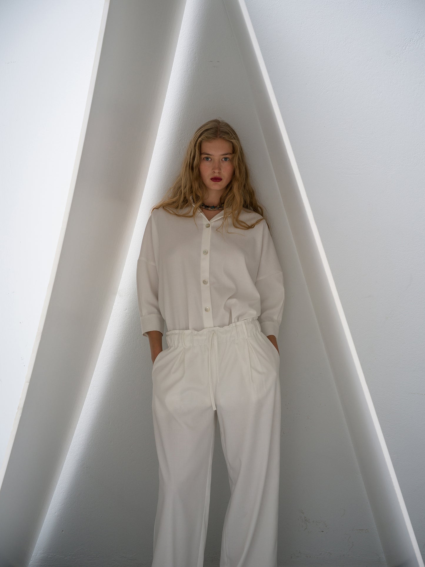 Cord Trousers. off white