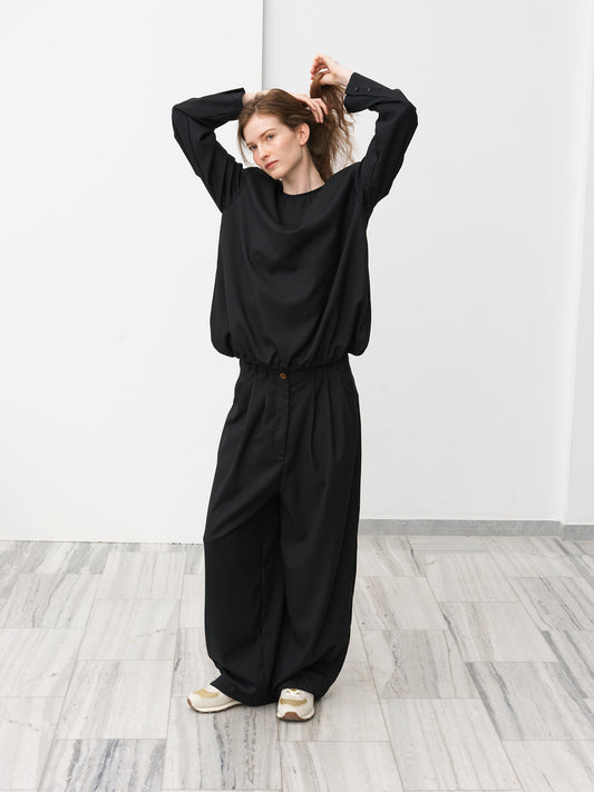 Pebble Blouse .Sable Black