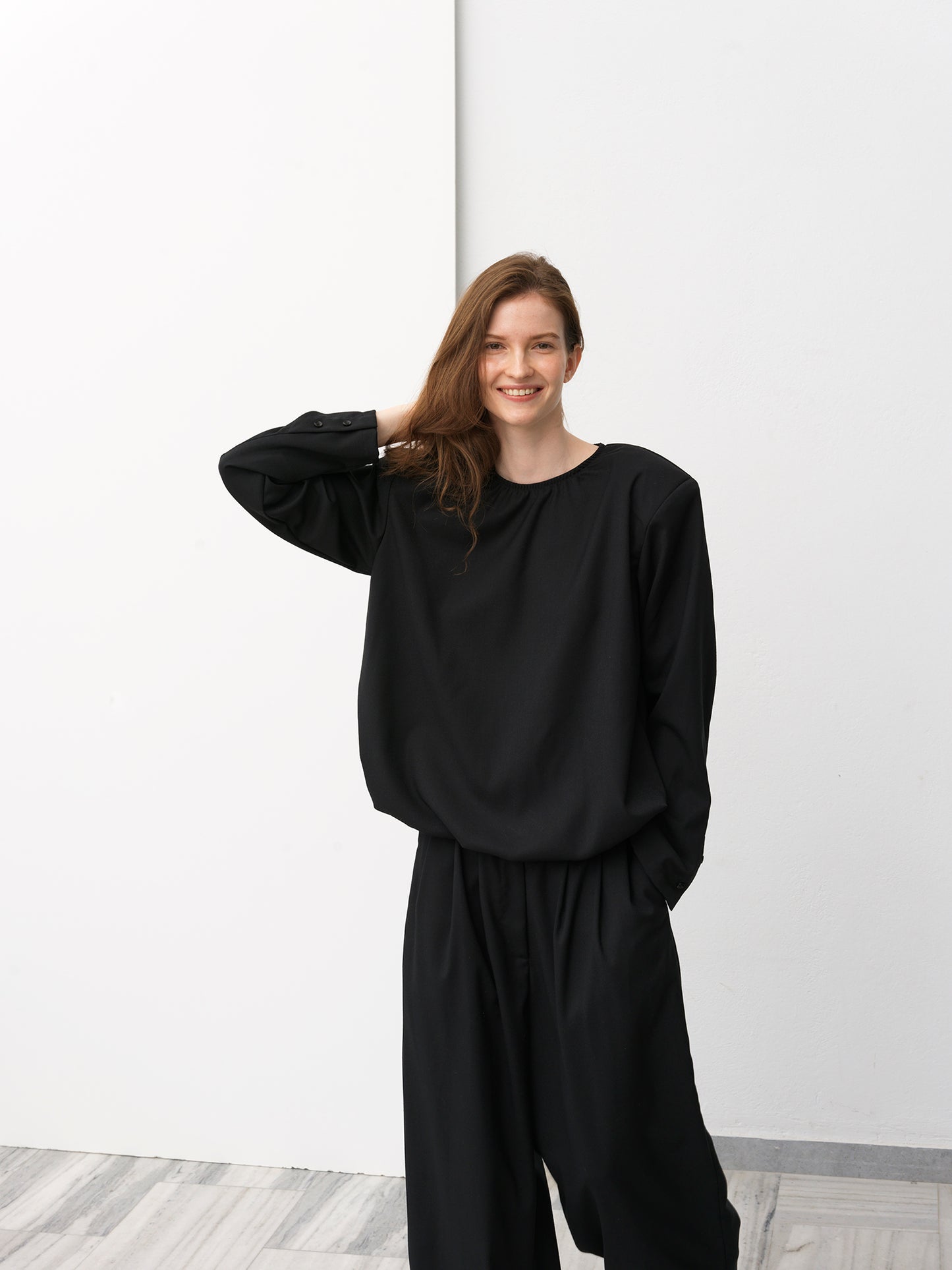 Pebble Blouse .Sable Black