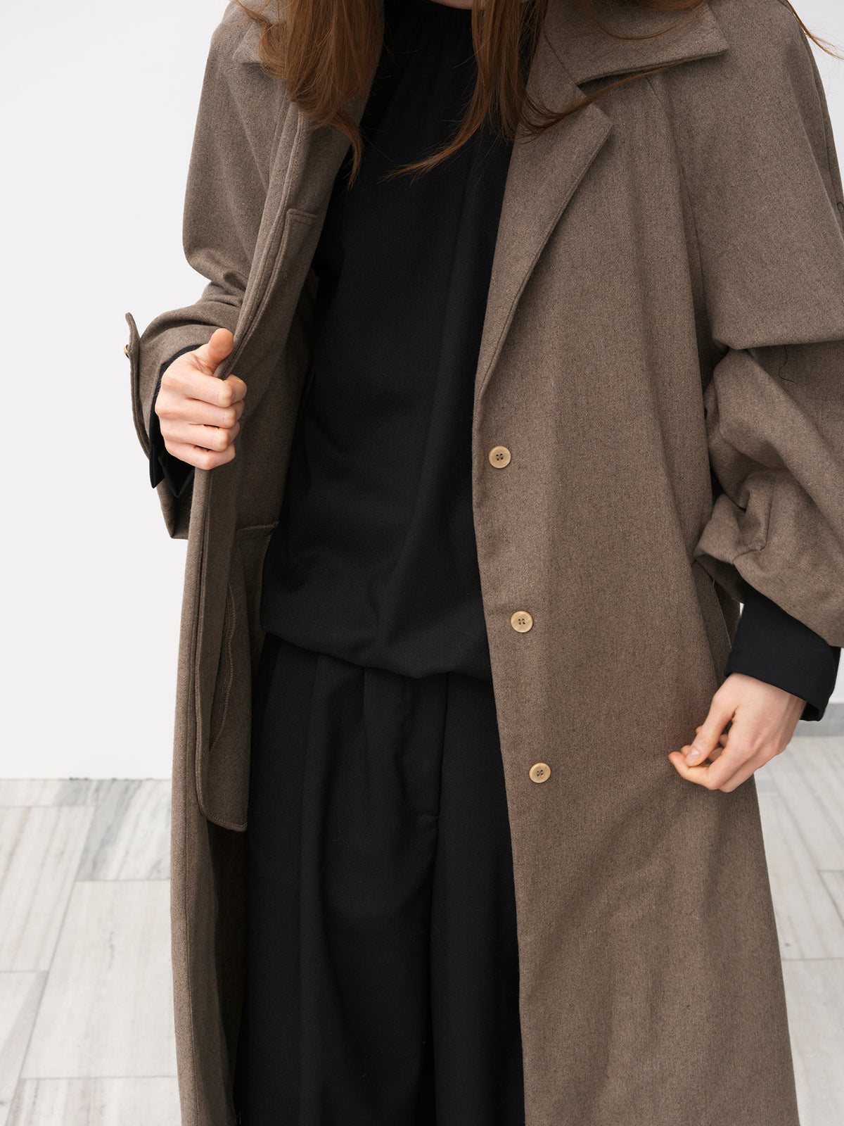 Wool Coat .Camel