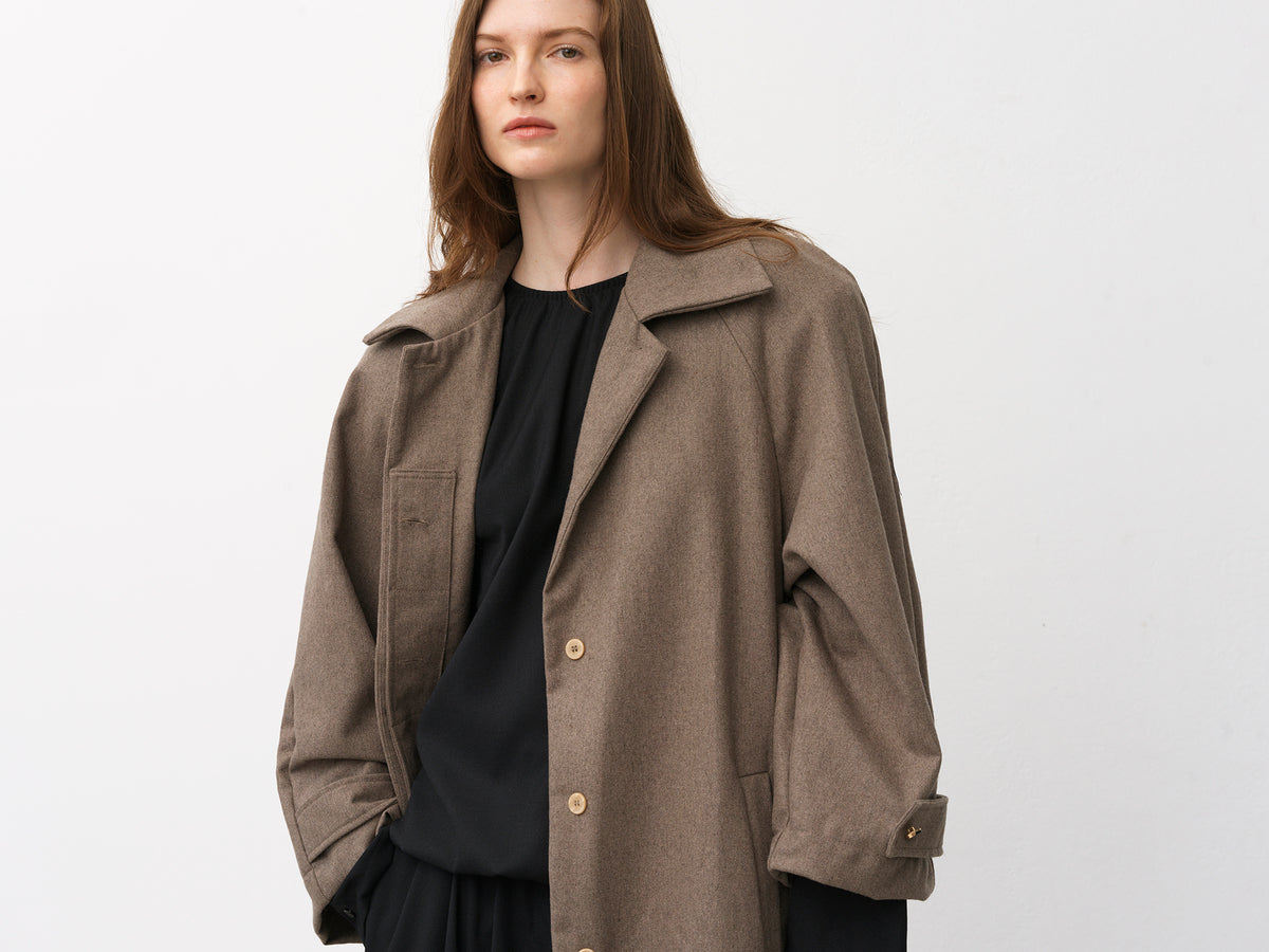 Wool Coat .Camel