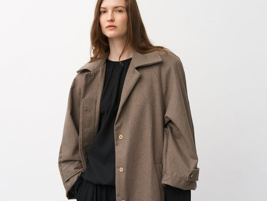 Wool Coat .Camel