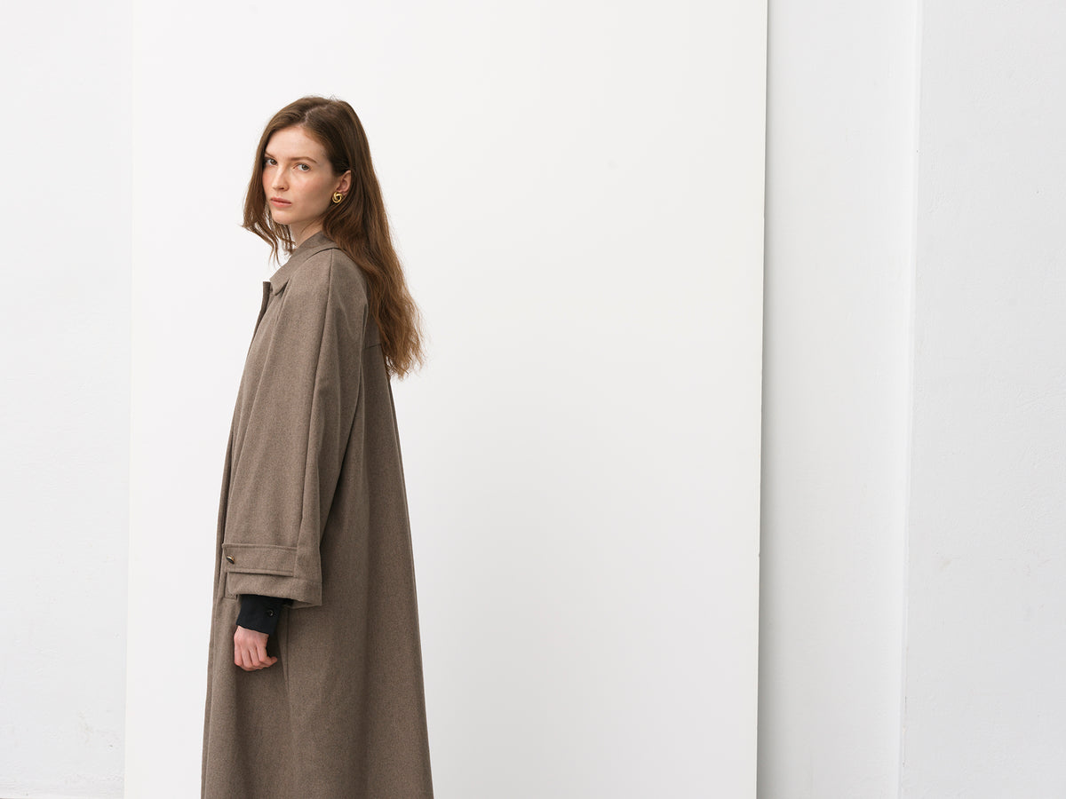 Wool Coat .Camel