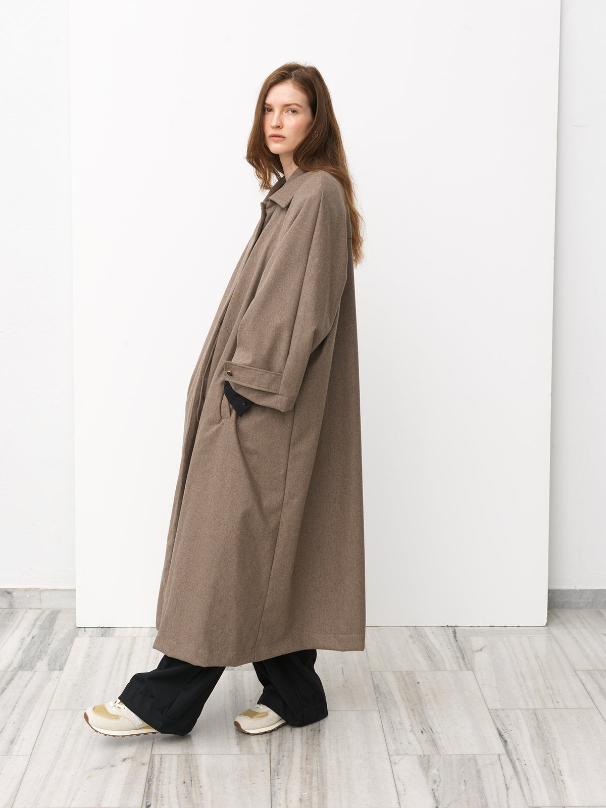 Wool Coat .Camel