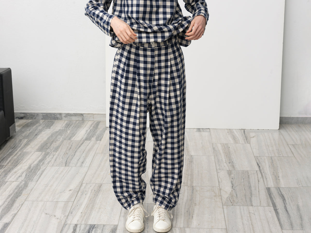 Negroni Trousers .Blue Check