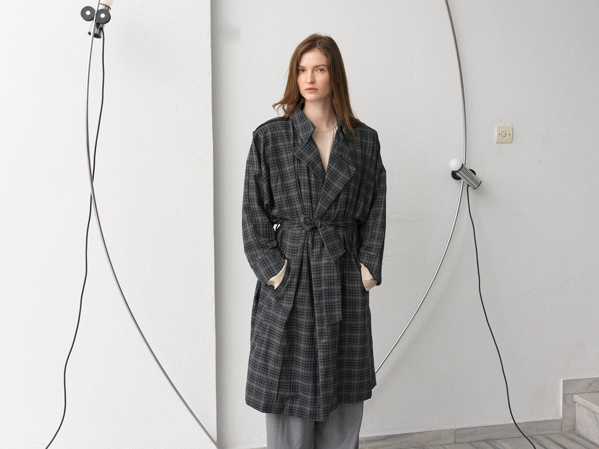Street Gabardine .Grey Check