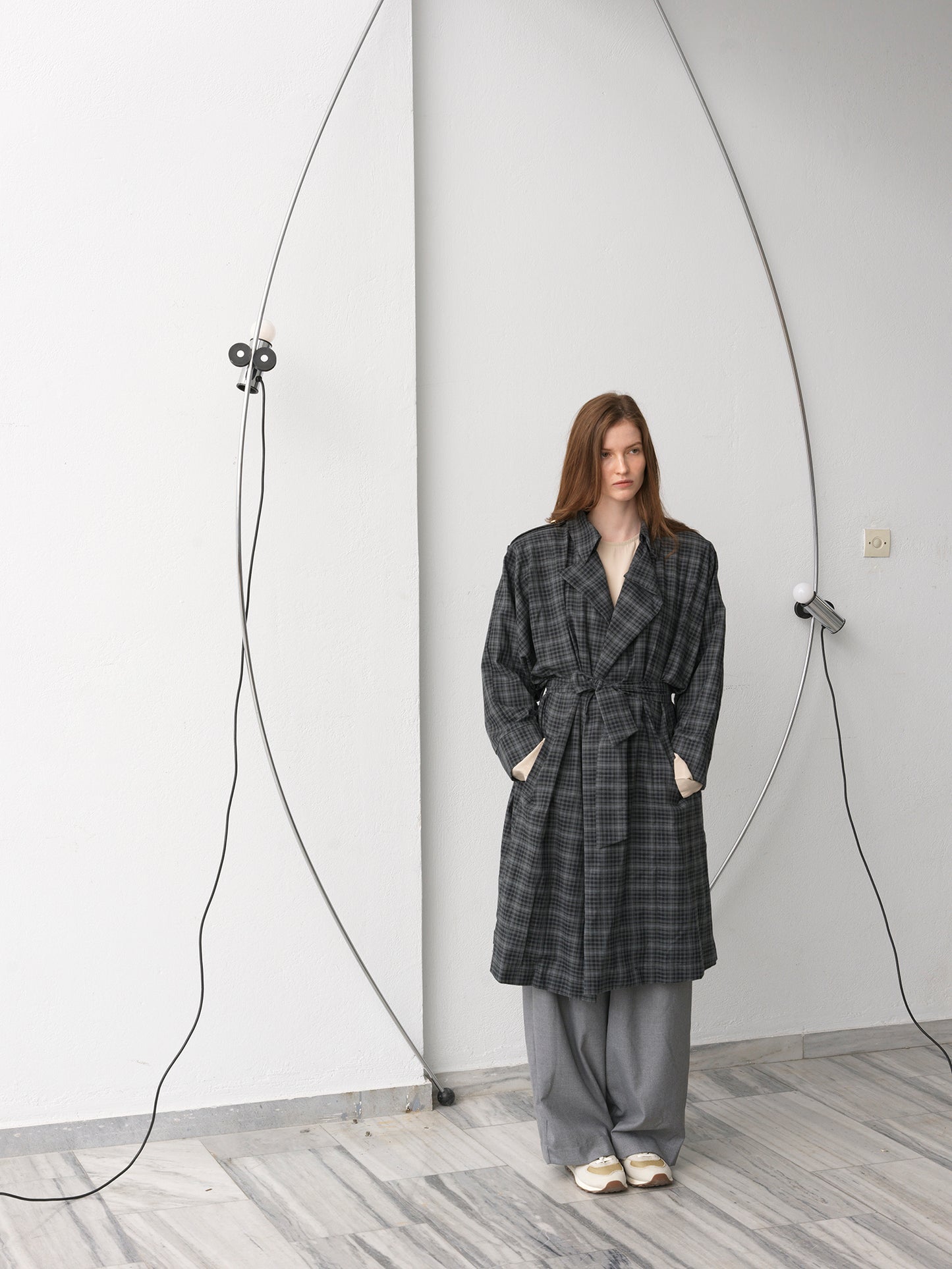 Street Gabardine .Grey Check