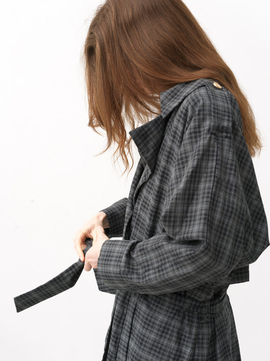 Street Gabardine .Grey Check