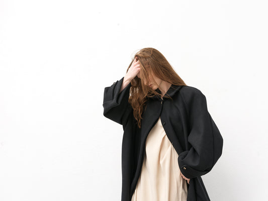 Wool Coat .Black