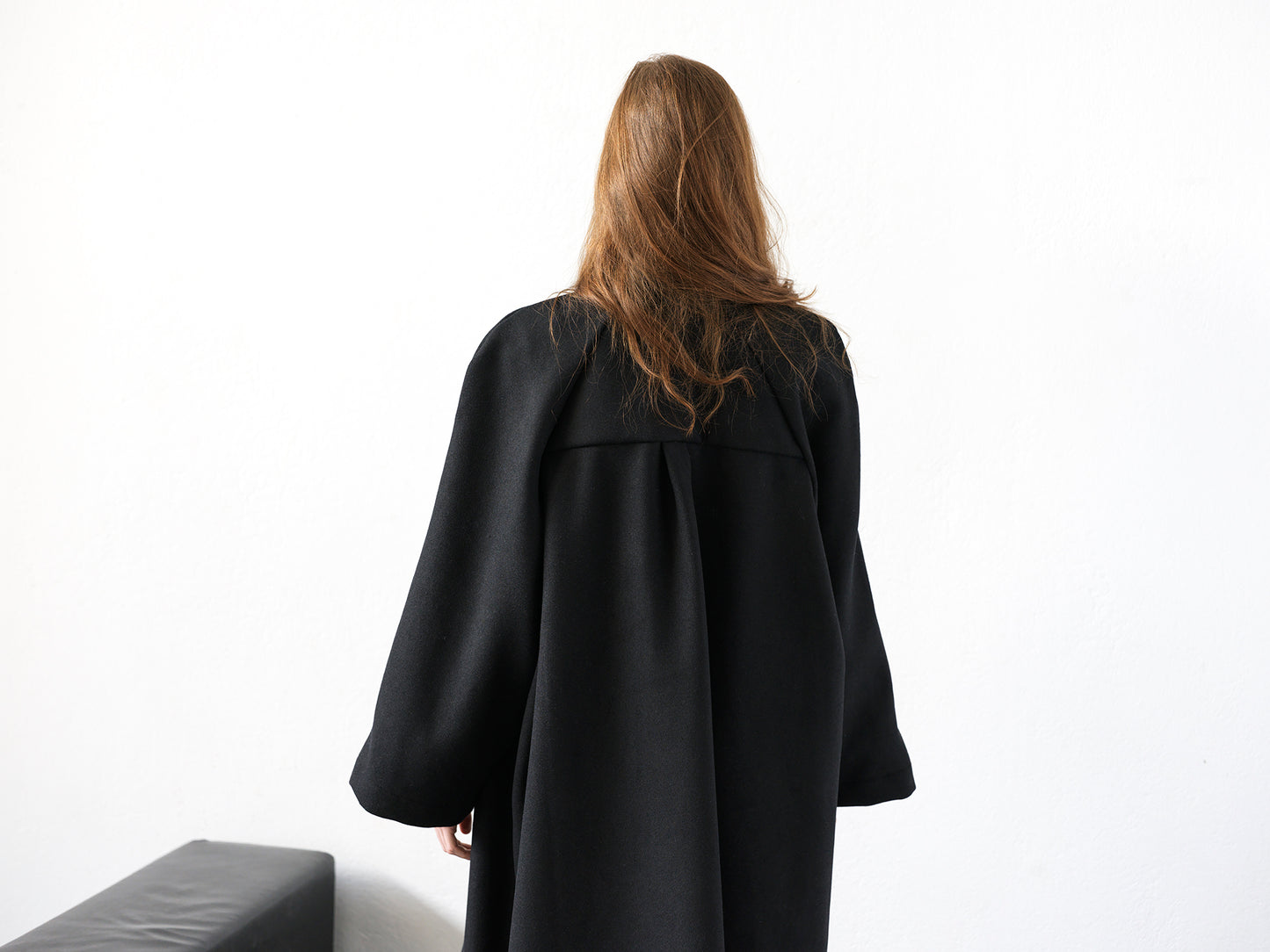 Wool Coat .Black