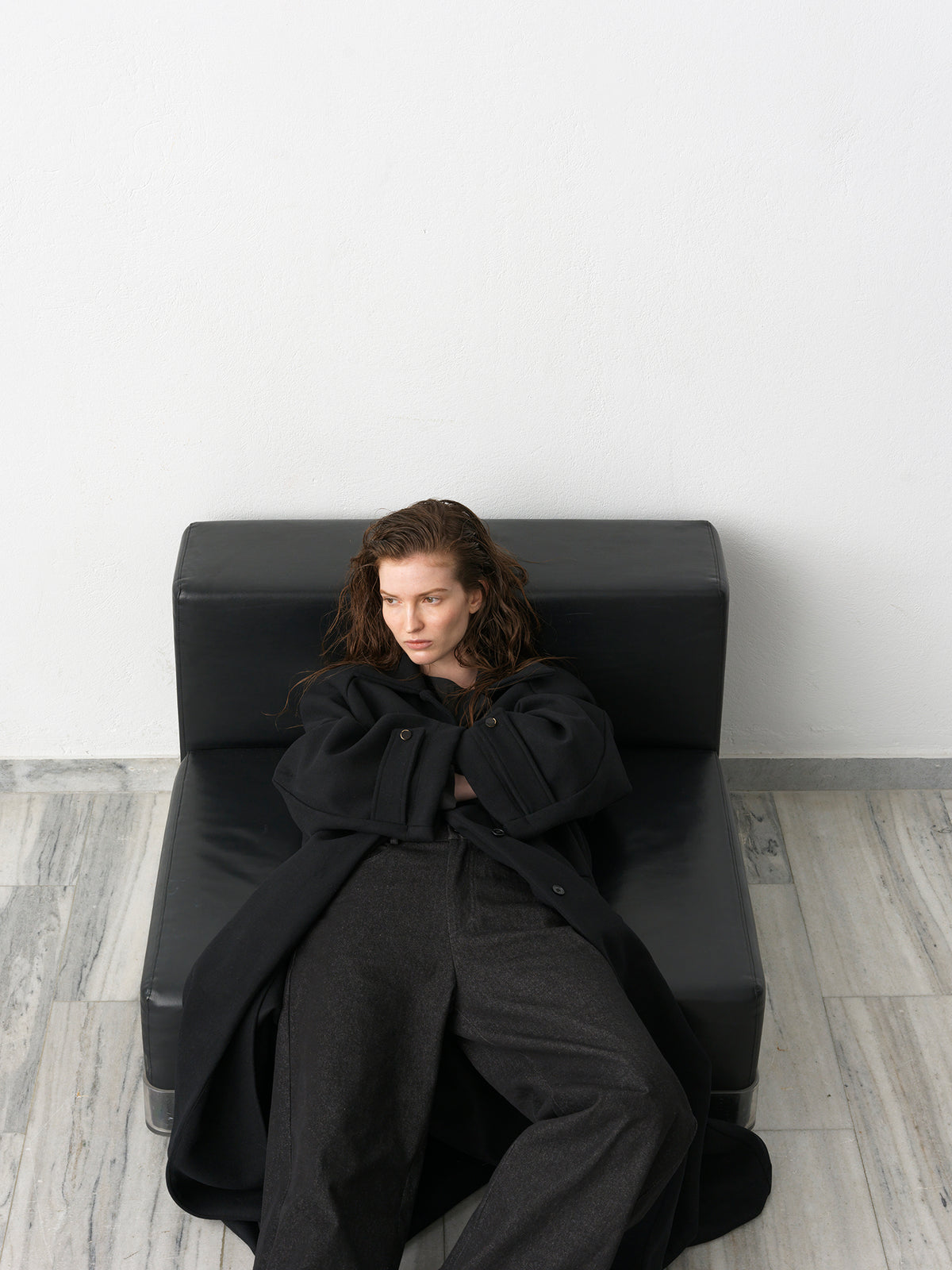 Wool Coat .Black
