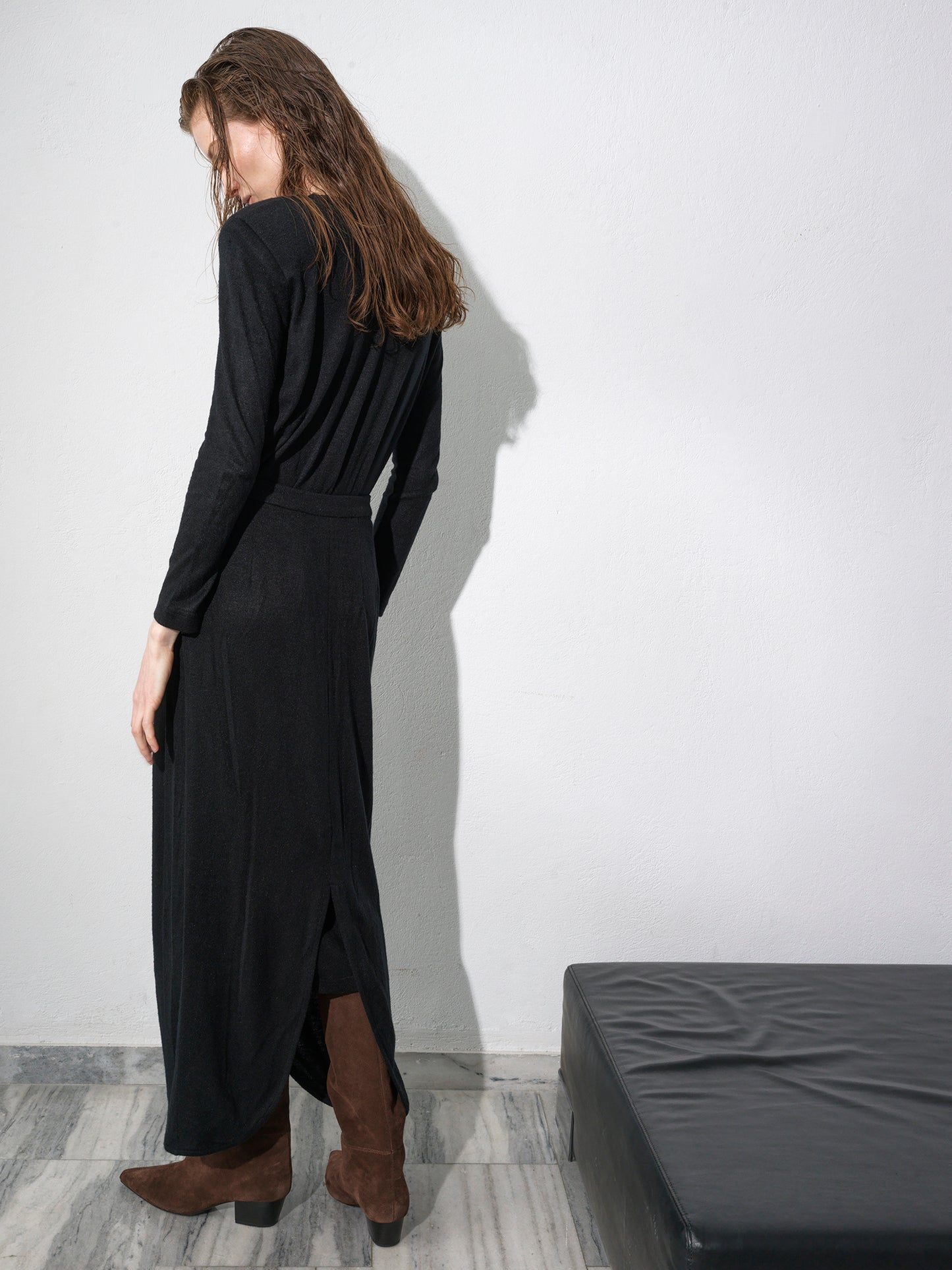 Knitted Dress .Black