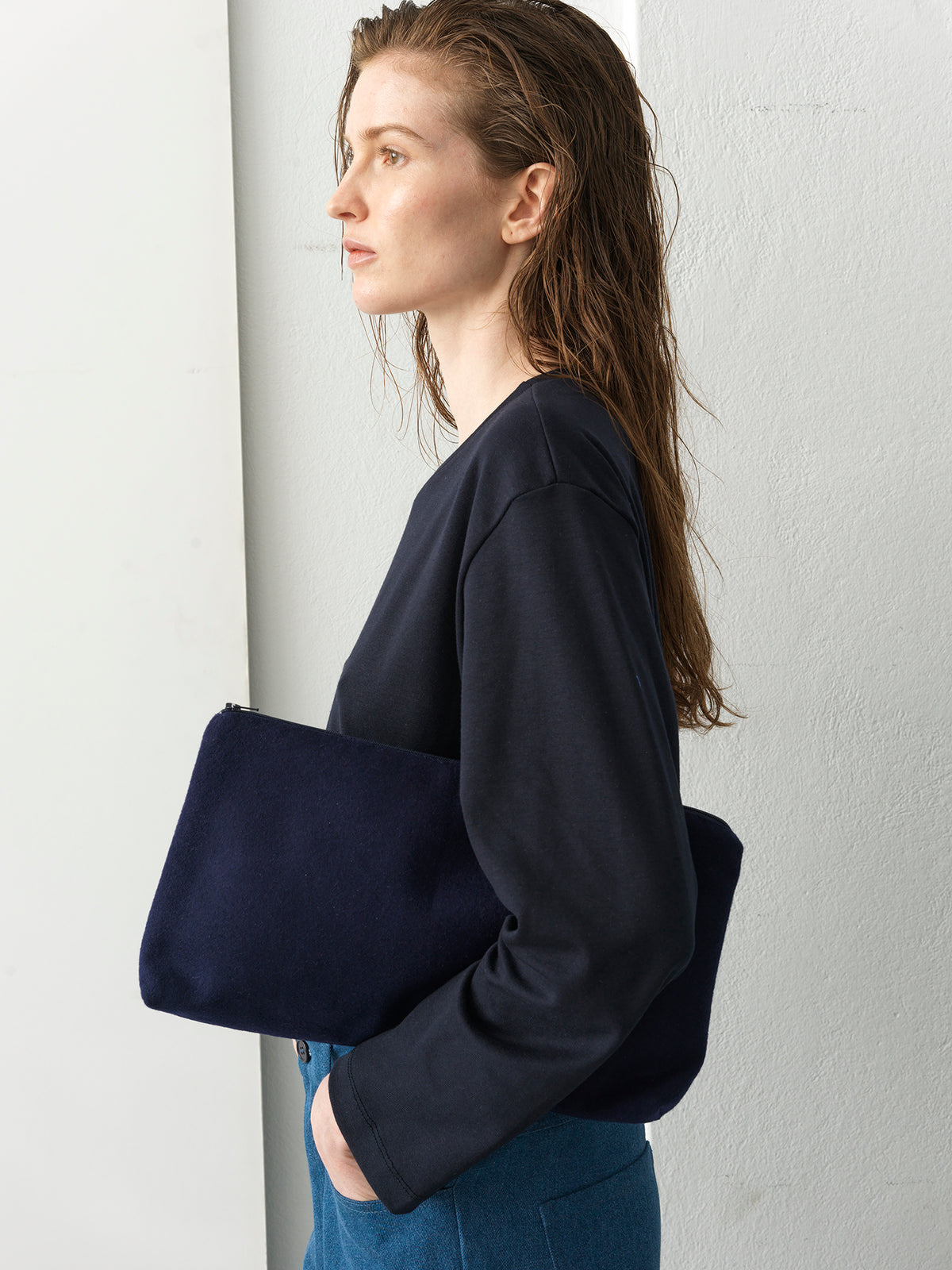 Wool Envelope .Royal Blue