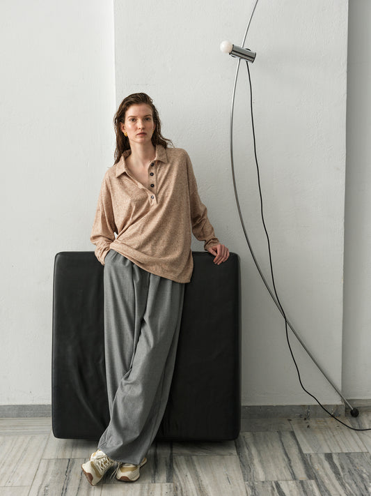 Loose Boy Blouse .Dark Salmon