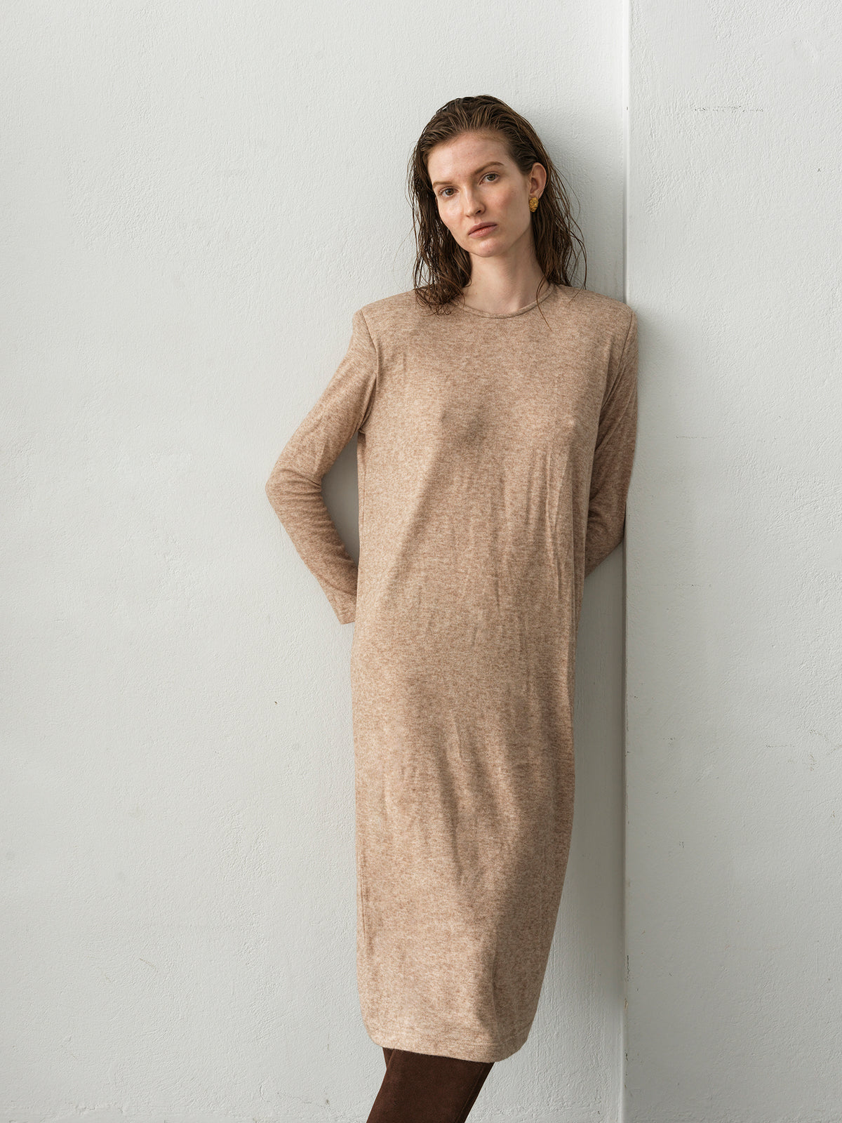 Knitted Dress .Dark Salmon