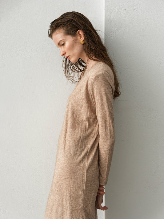 Knitted Dress .Dark Salmon