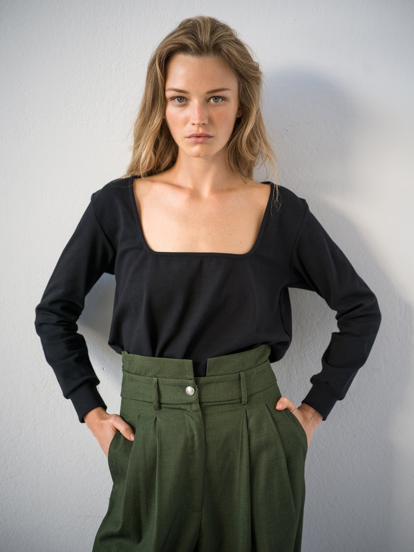 Ribbed Square Longsleeve